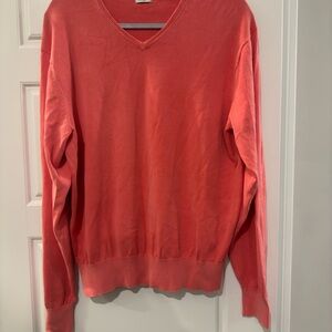 Peter Millar Coral 100% Cotton V-Neck Sweater Men’s Medium